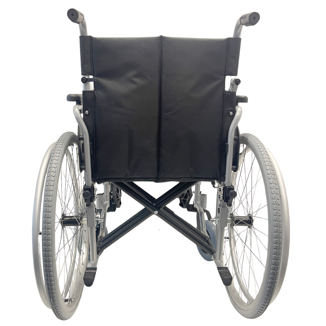 Silla de Ruedas Plegable Manual modelo Mobi Pro/Acero Ligero/Quick Release/Garantía de 3 años/Carga 100kg/20KG